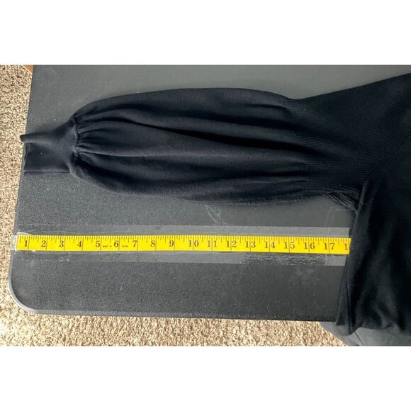 Torrid‎ Sweater Women 2X Black Puff Sleeve V-Neck Ribbed Hem Knit - Picture 11 of 11